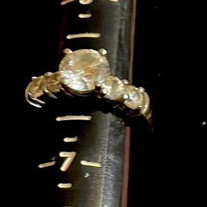 Sterling silver ring with glass stone size 6.1